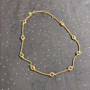 Elegant Gold and Purple Necklace